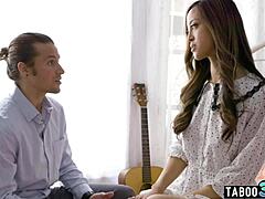 Innocent kiss for this religious asian teen alexia anders? It turns into wild big cock action!