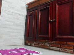 The hot Brazilian housewife seduces her plumber into rough pussy licking and hardcore fucking. She moans loudly during intense cunilingus and wet foreplay.