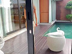 Katty West Wakes Up Her Boyfriend With A Steamy Pov Blowjob By The Pool, Leading To Rough Doggystyle Fucking And A Morning Creampie