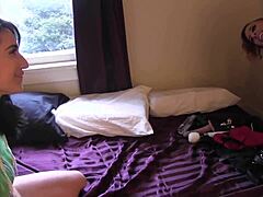 Amateur Lesbians Explore Wet Pussy with Strapon Toys