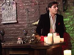 Horror Shop Hosts Intense Spit Roasts With Teen Blowjob Cumshot Doggystyle Facial Handjob Riding Stockings