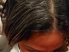 Mom's Friend Catches Me Jerking With Her Thongs And Sucks Me Off Until I Cum In Her Mouth!