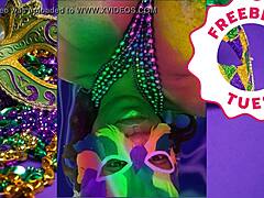 I flash my big natural tits as ebony pornstar jessica grabbit at mardi gras