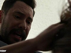 Stepdaughter Wants More Of Daddys Big Cock In Rough Doggystyle Fucking And Deepthroat Action With Cum In Mouth