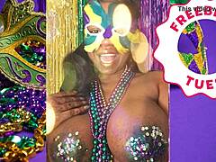 I flash my big natural tits as ebony pornstar jessica grabbit at mardi gras