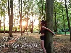 submissive teen in mouth gag endures spanking and intense bondage session with rough elements