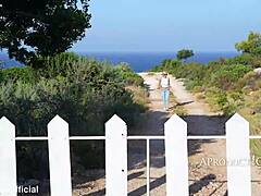 She ends up wetting her jeans right there during that casual bare foot hike outdoors