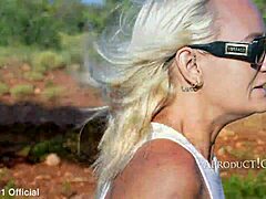 She ends up wetting her jeans right there during that casual bare foot hike outdoors