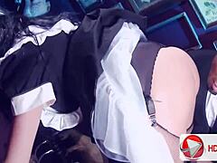 Anissa Kate as the alluring French maid gets drilled in doggystyle and bent over positions with intense blowjob and facial cumshot.