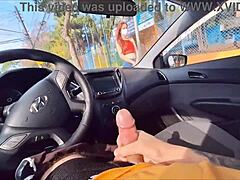 Risky Public Masturbation For Redhead Waiting At Bus Stop