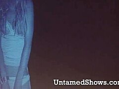 Hey, check out this sexy blonde showing off her hot body while dancing on stage.