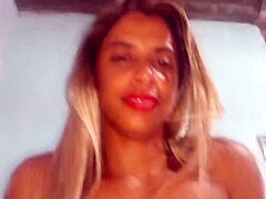 wife curiously sips every drop from her cuckold husband