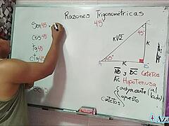 Hey student, what's the sexual angle in your hypotenuse at 45 degrees with this nerdy teacher?