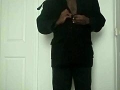 Stretching Arms In Workout Mimicking Masturbation Motions For Exercise Routine