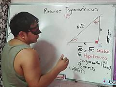 Hey student, what's the sexual angle in your hypotenuse at 45 degrees with this nerdy teacher?