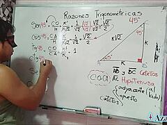 Hey student, what's the sexual angle in your hypotenuse at 45 degrees with this nerdy teacher?