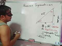 Hey student, what's the sexual angle in your hypotenuse at 45 degrees with this nerdy teacher?