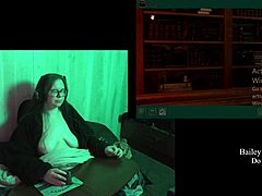 Brunette bbw with big natural tits and long hair plays naked through haunting of castle malloy in part five with tattoo details