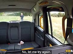 Taxi driver fingers Honour May's ass during intense fucking session