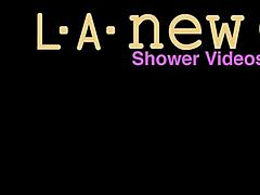 radiant teen 18+ blonde indulges in a sensual bath on the sofa