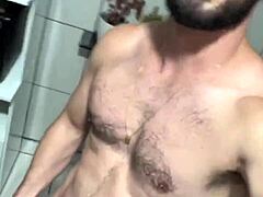 so there i was, chilling at home and decided to jerk off with this brazilian bodybuilder vibe in a solo masturbation session