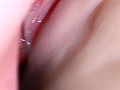 Sexy fuck doll's shaved vagina gets heavily lubed for intense double penetration action