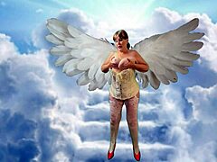 Romantic missionary fuck for angelic granny! Creampie explosion inside!