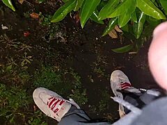 Neighbor's muscular italian bodybuilder flashes and pisses outdoors in public. Watch his BIG COCK compilation of golden showers at home too, spitting DIRTY TALK while sniffing panties in the garden