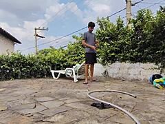 Novinho virgem inocente, I let him fist my ass in exchange for his slingshot 😈 see in private or rd