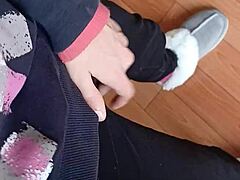 Risky Mutual Masturbation Session Between Lesbian Colleagues In Jeans And Skirts At The Office