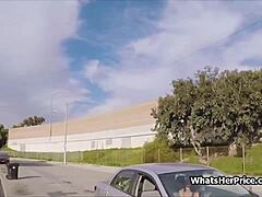 sexy big tit taxi driver gives pov blowjob and hardcore amateur sex for cash in car