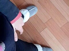 Risky Mutual Masturbation Session Between Lesbian Colleagues In Jeans And Skirts At The Office