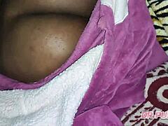 Ebony Pornstar Shows Shaved Pussy And Big Ass In Interracial Creampie Scene With Wet Cumshot