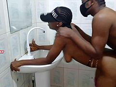 Hot ebony beauty with tight black pussy and petite ass in homemade amateur panties scene