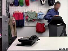 Shoplifter Emma Helps Lp Satisfy Needs With Teen Blonde Pov Blowjob In Office