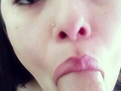 Oh yeah, check out this homemade blowjob with her amazing deep throat skills on that big cock