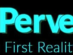 chubby chick with big tits swallows nerds big dick like pro