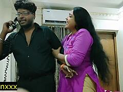 Indian hot housewife gets rough doggystyle sex with clear hindi audio