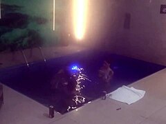 threesome with friends in the motel pool part 2