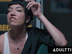 hey, check out this sex addict teen getting fisted and double penetrated in rough gangbang