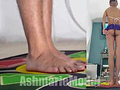 i dance braless in upskirt style with no panties on for fun