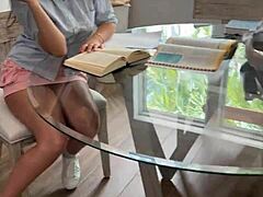 Why not let Kloe Love ride and suck her best friend's stepdad in flashing fun?