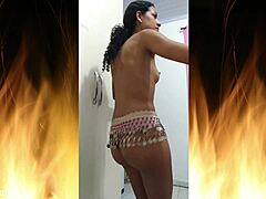 hey check this odalisque latina slut showing off her pretty tits pussy and ass in fishnets flashing that juicy lingerie close-up 😏