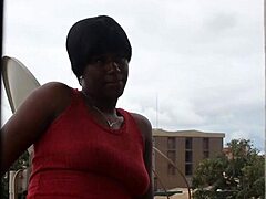 Adorable Big-Titted Ebony Babe Gets Oily Massage From Neighbor In Garage Workout Session