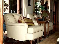 Teen girls lick juicy pussies before masturbating with sex toys in clothed lesbian action.