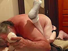 Stretched Ass N Pussy With Big Dildo And Licking It Hard After Way Too Much To Drink