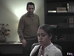 I feel so desperate as babe Alina Lopez fucks the pervert counselor for high grades with deepthroat and cumshot