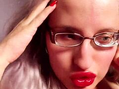 hey check these perfect lips with red gloss they're all about that lipstick fetish and findom vibe 💄💋