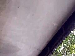 Suggestive Village Girl Bathing in Rural Country Ranch Setting