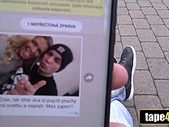 debt collector, why are you fucking this tanned blonde bride in stockings right in front of her furious husband on their wedding day?